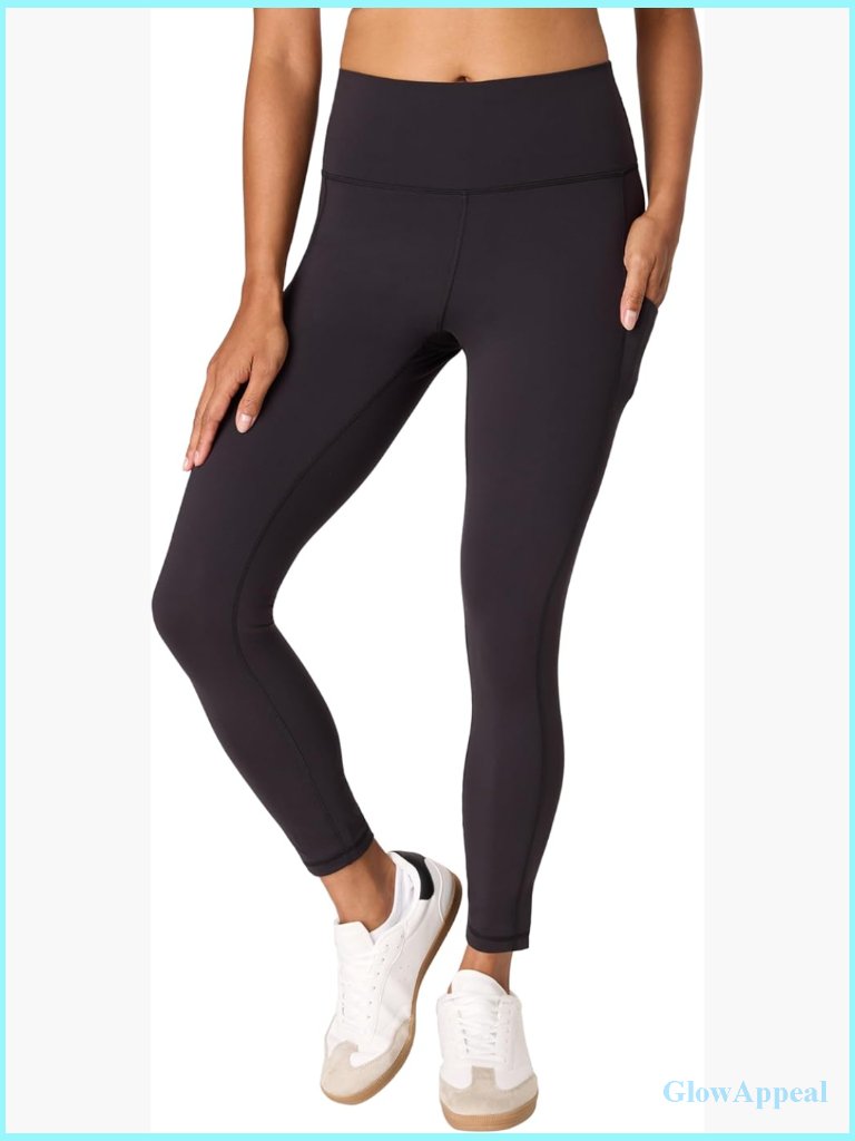 Women's 7/8 Athletic Leggings With Pockets High Rise Skinny Workout Yoga
